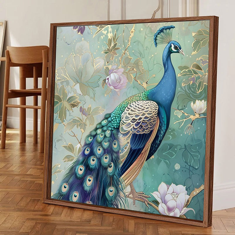 Peaceful Mayurika canvas Wall Art With Frame media 3