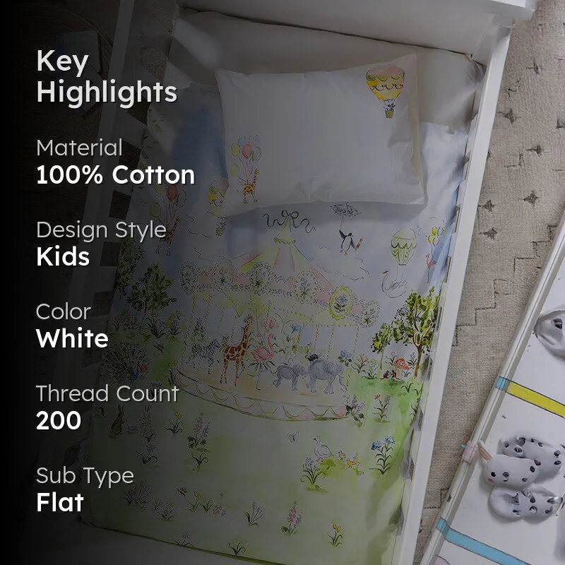 Twirls & Float Kids Cotton Bedsheet - 200 TC media 2