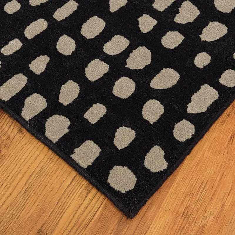 Elatus Hand Tufted Abstract Wool & Nylon Carpet - Black media 7