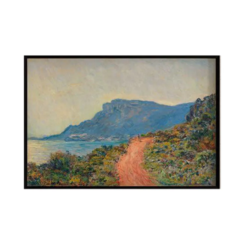 La Corniche Near Monaco By Claude Monet - Black Frame media 6