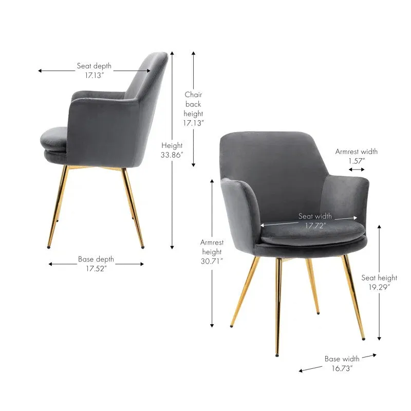 Livora Metal Accent Chair - Grey media 9