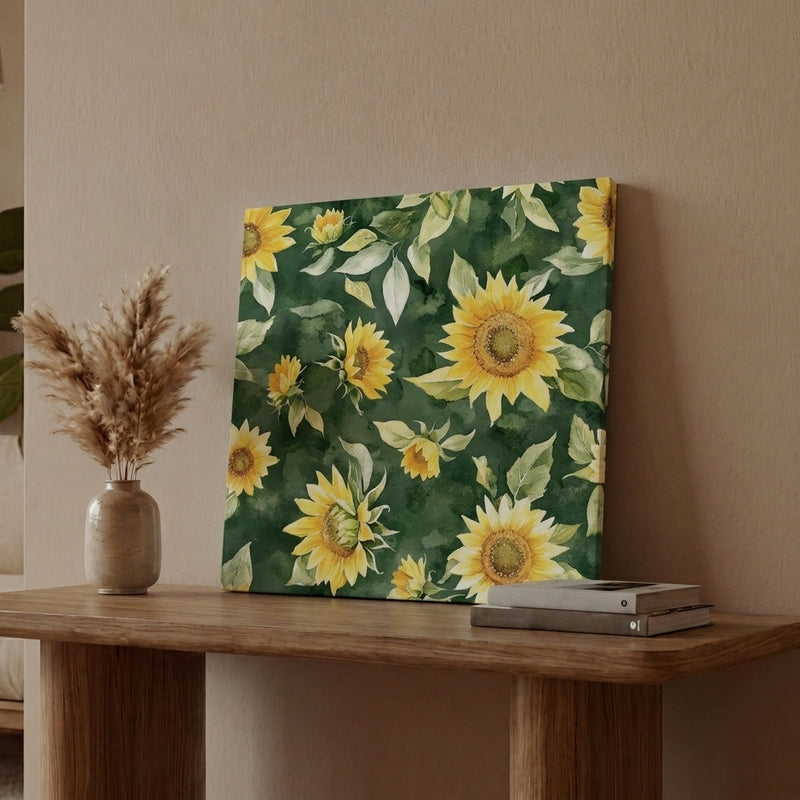 Sunflower Aura Canvas Wall Art