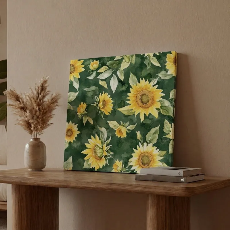 Sunflower Aura Canvas Wall Art media 1