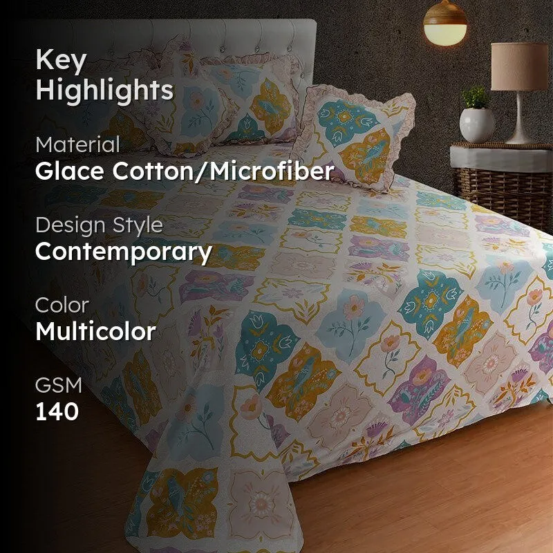 Manisha Frilled Ethnic Bedding Set - Five Piece Set media 2