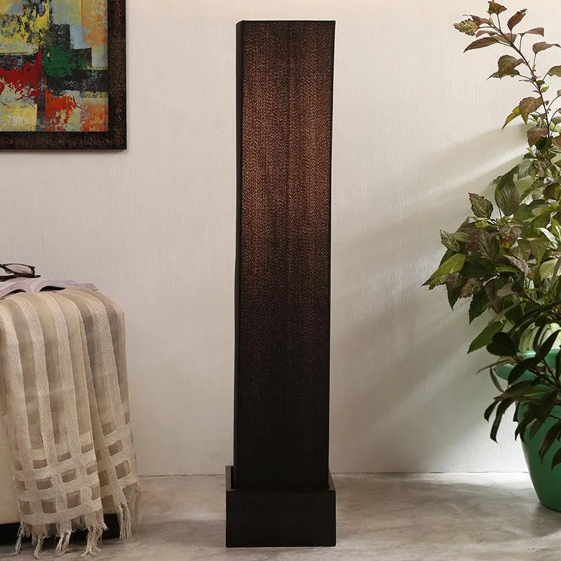 Axiya Wooden Tower Floor Lamp - Black media 2
