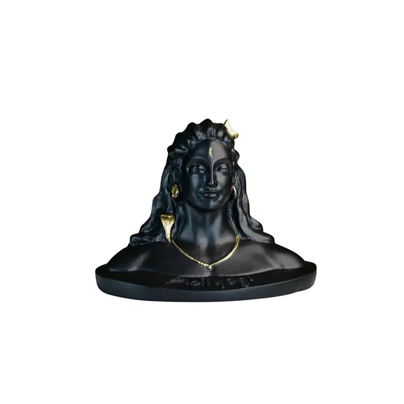 Black Adiyogi showpiece photographed against a white background