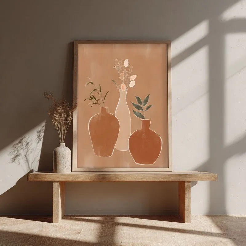 Modern Botanica Canvas Wall Painting With Brown Frame media 4