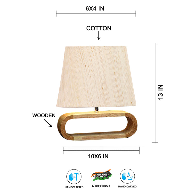 Cotin I Curve Cotton Table Lamp - OffWhite,Brown media 7