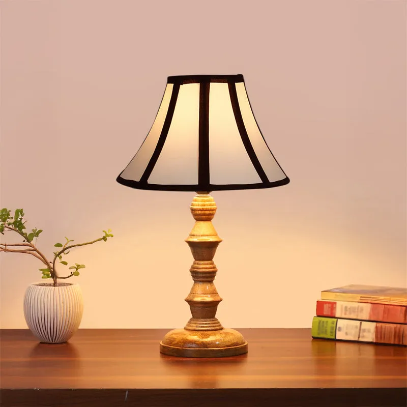 Stripra Timber Wooden Table Lamp - White,Black,Brown media 2