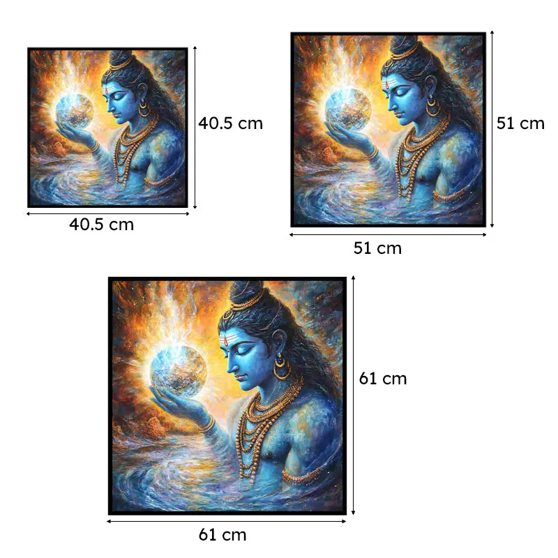 Shiva Of Cosmos Canvas Wall Art With Frame media 6