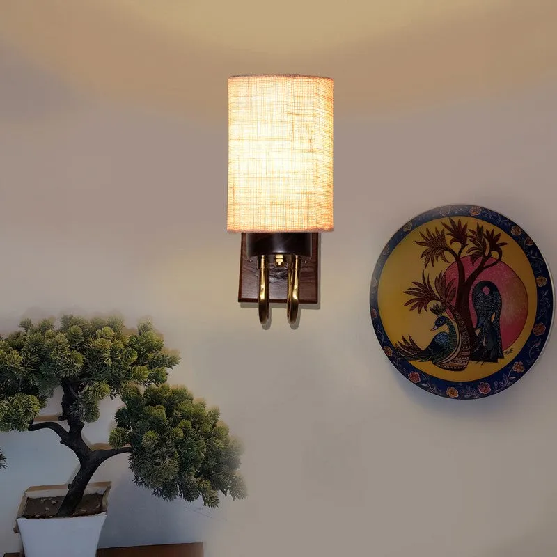 Gilded Arch Jute Wall Lamp - White media 4