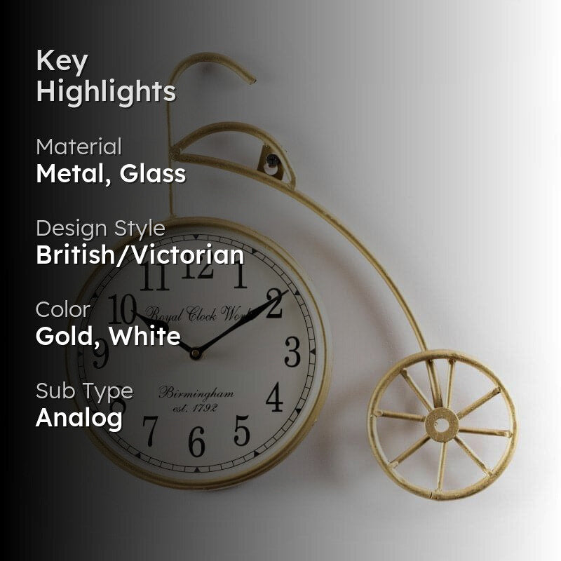 Ride to Town Wall Clock media 2