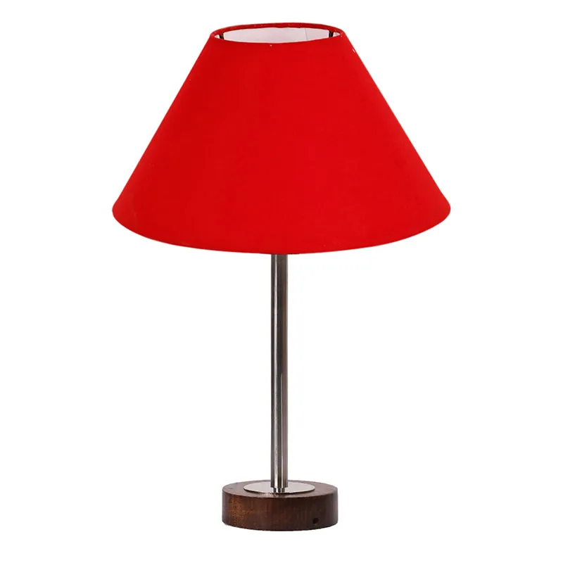 Cotin II Rodin Wooden Table Lamp - Red,Silver,Brown media 4
