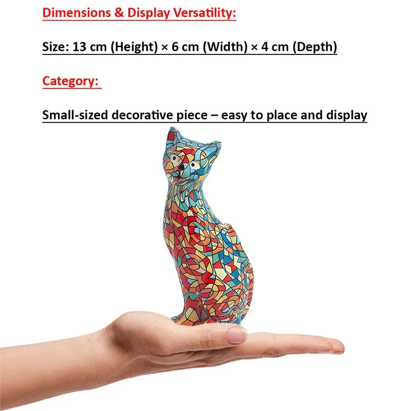 Mosaic Kitten Polyresin Showpiece - Multicolor media 7