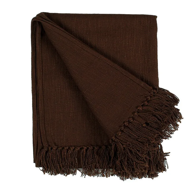 Lightweight Decorative Throw Brown media 5