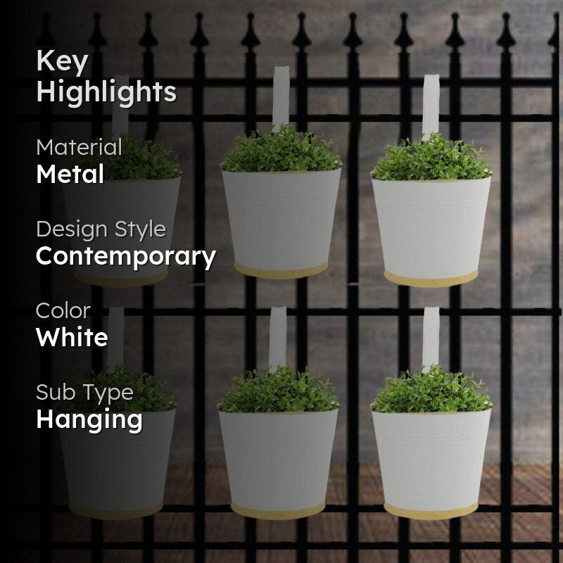 Lush Glow Planter (White) - Set Of Six media 2