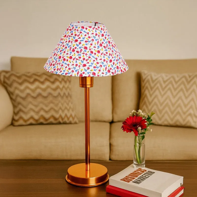 Kavira Sivo Floral Metal Table Lamp - Multicolor media 4