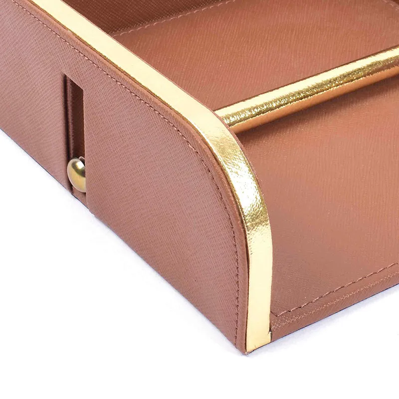 Ceastra Neo Faux Leather Tissue Holder - Brown media 8