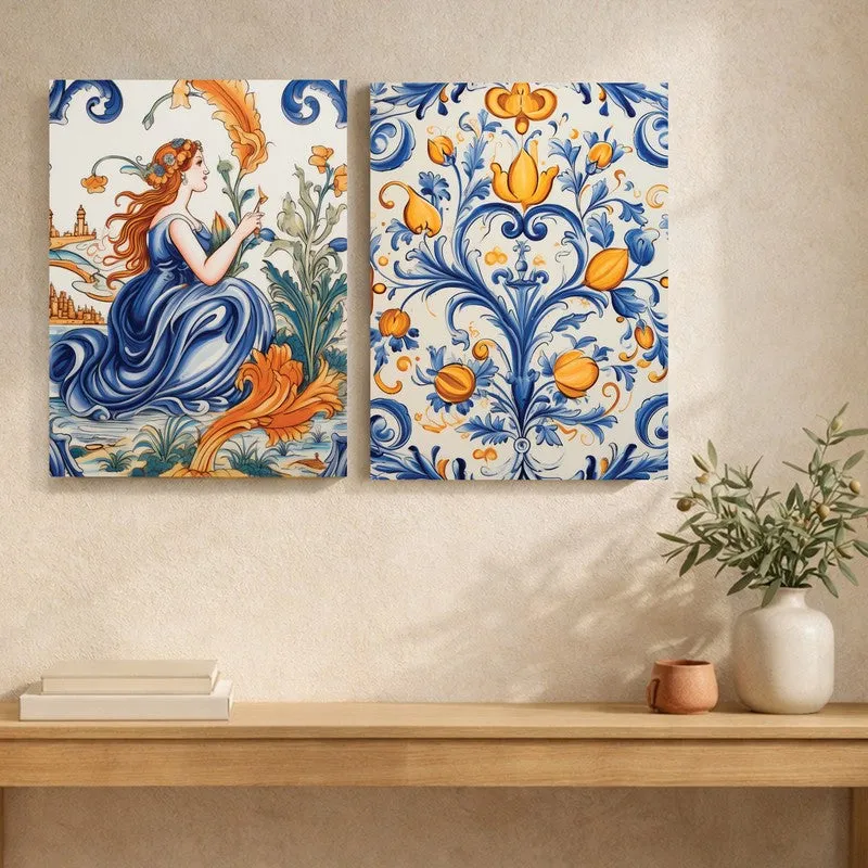 Flowy Muse Canvas Wall Art - Set of Two media 6