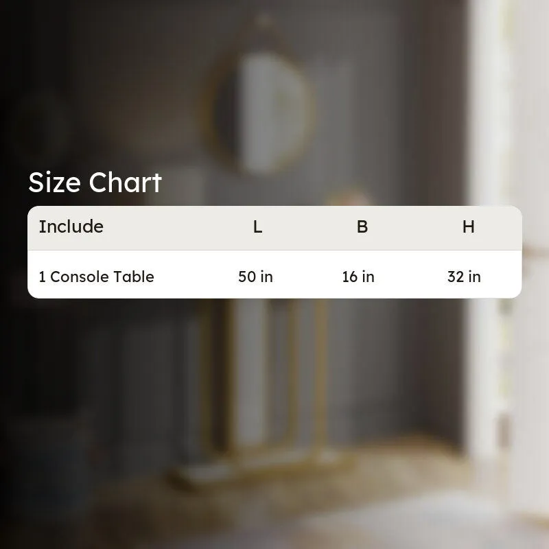 Sleek Metal Console Table with Marble Top - Large media 5