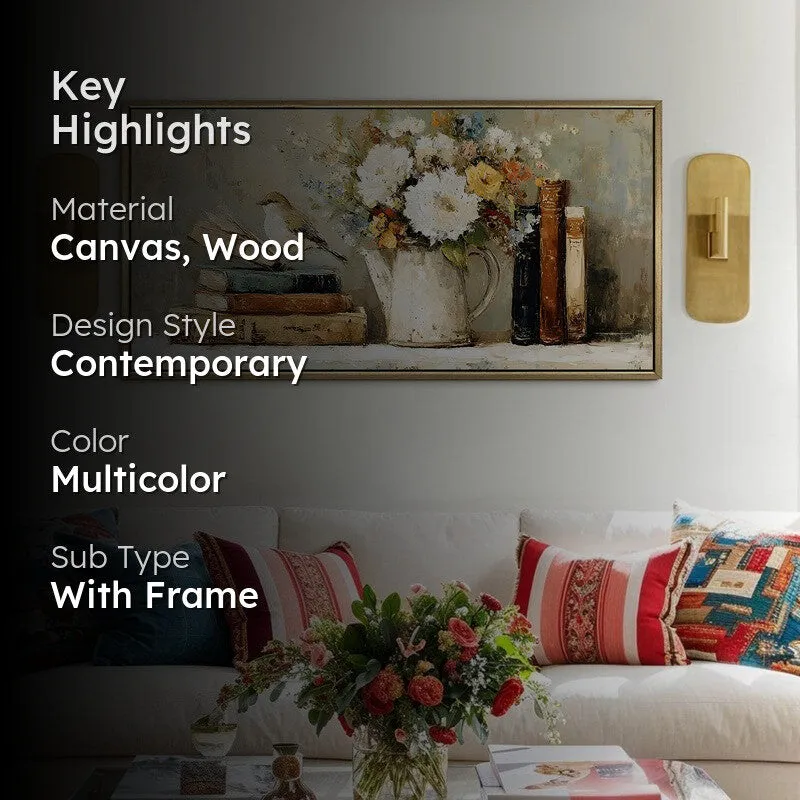 Vintage Murmur Canvas Wall Painting With Frame media 2