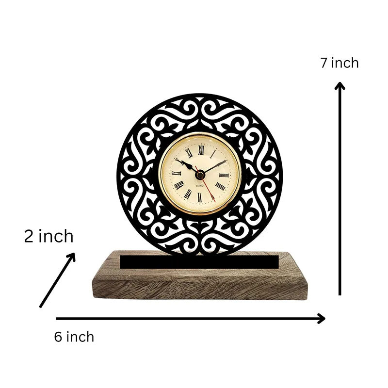 Mandala Curves Analog Table Clock media 5