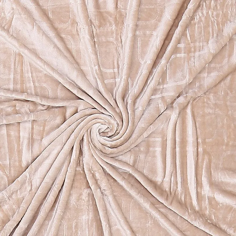 Monte Carlo Warmora Geometric Print Polyester Blanket (Peach) - 210 GSM media 6