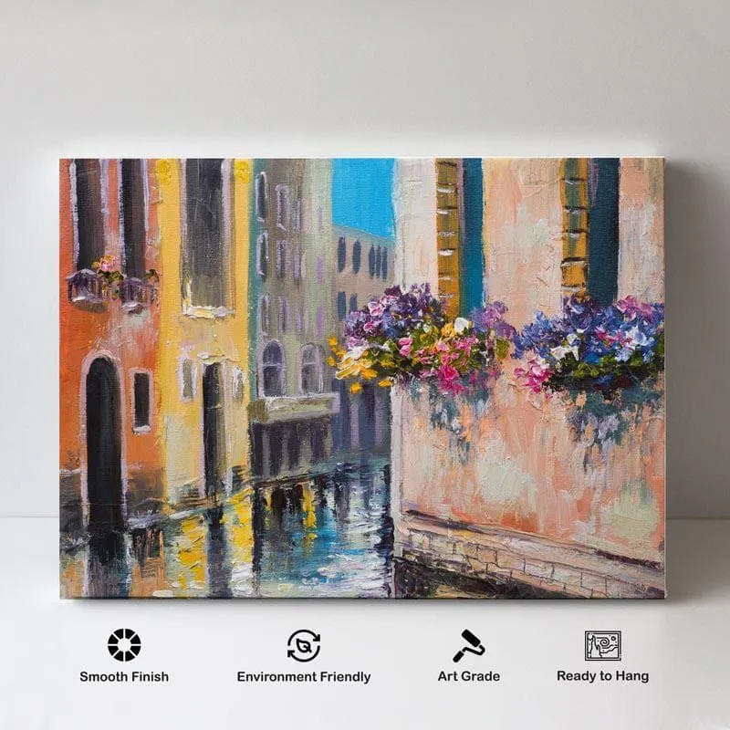 Roofs Of Houses Canvas Wall Painting - Gallery Wrap media 4