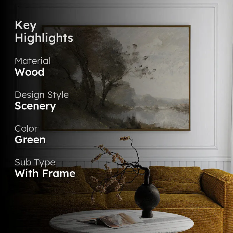 Ethereal Waters Wood Wall Art With Frame - Black media 2