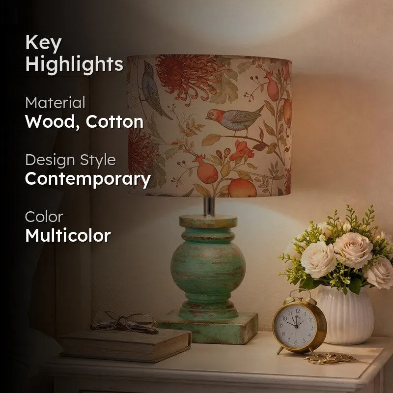 BirdWhirl Wooden Table Lamp media 2