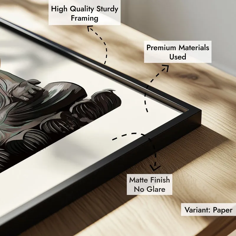 Buddha's Halo Archival Paper Wall Art With Frame media 8