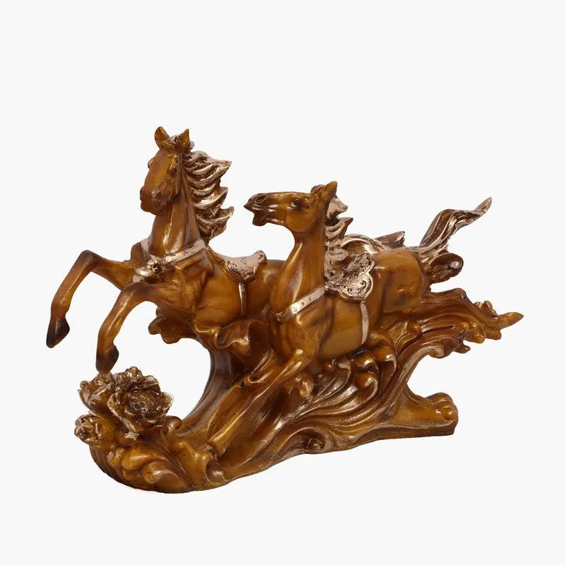 Galloping Horses Polyresin Showpiece media 3