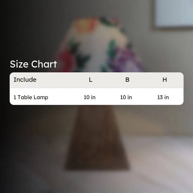 Miyabi Obelisk Printed Mango Wood Table Lamp - Multicolor media 7