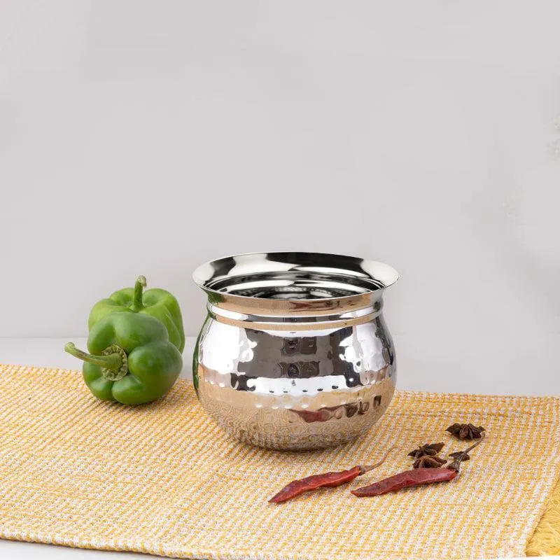Vintage Charm Hammered Madrasi Handi - 5 L media 1