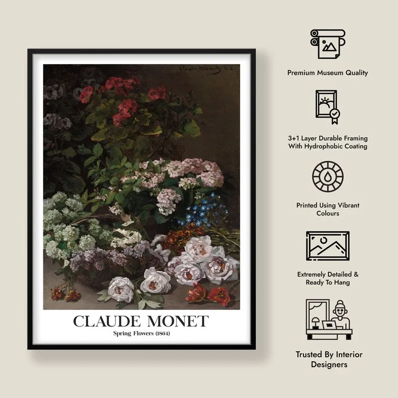 Spring Flowers France Archival Canvas Wall Painting - Black Frame media 8