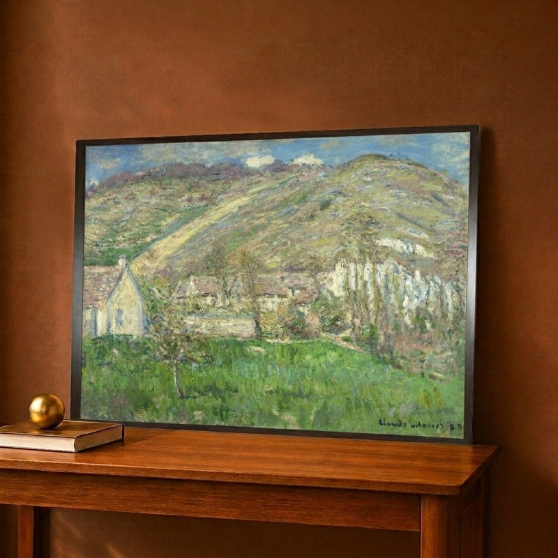 Hameau De Falaises Pres Giverny Canvas Wall Painting - 12 x 9 Inches