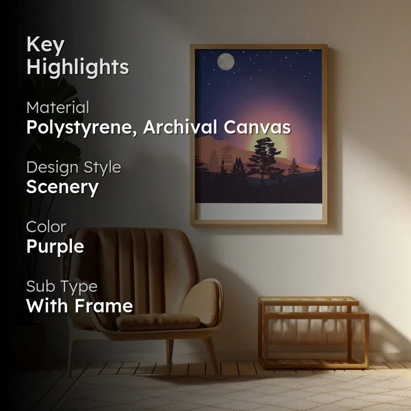 Dune Archival Canvas Wall Art - Natural Brown Frame media 2