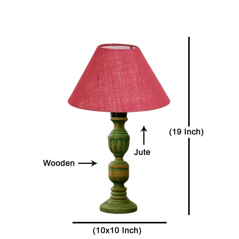 Arvello Zylo Wooden Table Lamp - Pink media 8