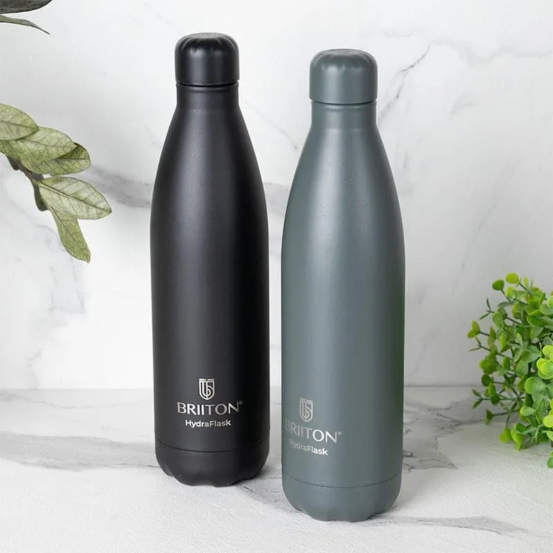 Aqua Zen Bliss Hot & Cold Thermos Water Bottle (Black & Grey, 500 mL Each) - Set Of Two media 1
