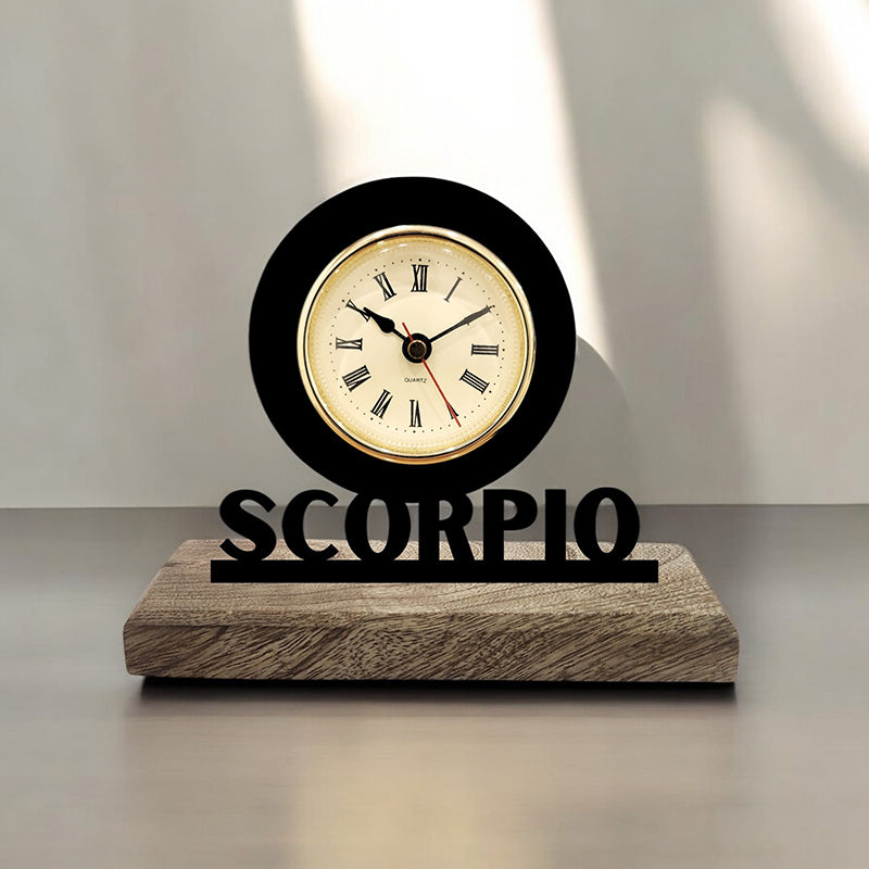 Scorpio Zodiac Analog Table Clock