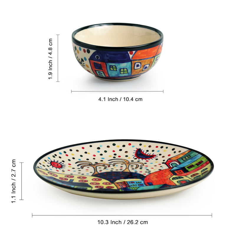 Coastal Cottage Handpainted Ceramic Dinner Set (170 ML) - 8 Piece Set media 6