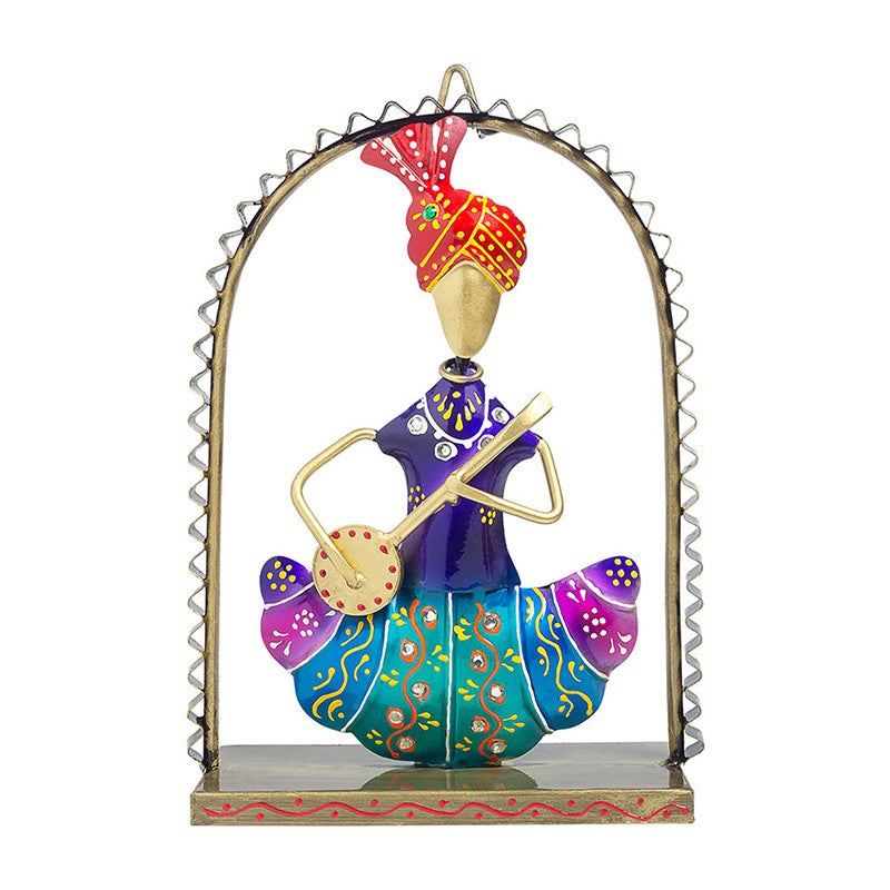 Folk Musician Wall Hanging - Blue,Purple media 3