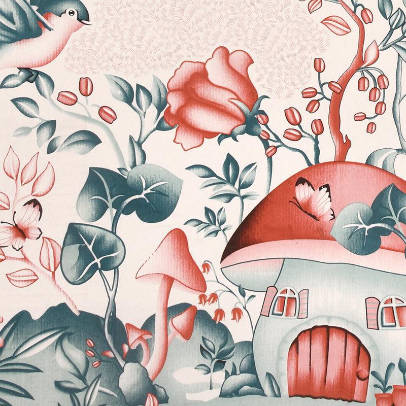 Forest Fairytale Kids Cotton Bedsheet (Pink ) - 140 TC media 3