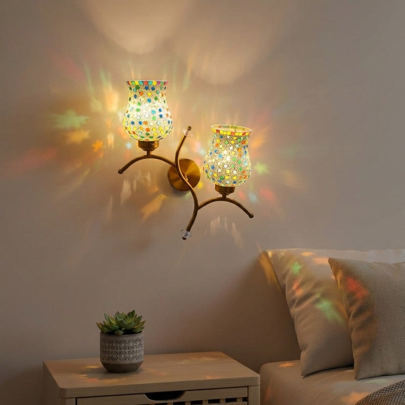 Branlux Twin Glass Wall Lamp - Multicolor