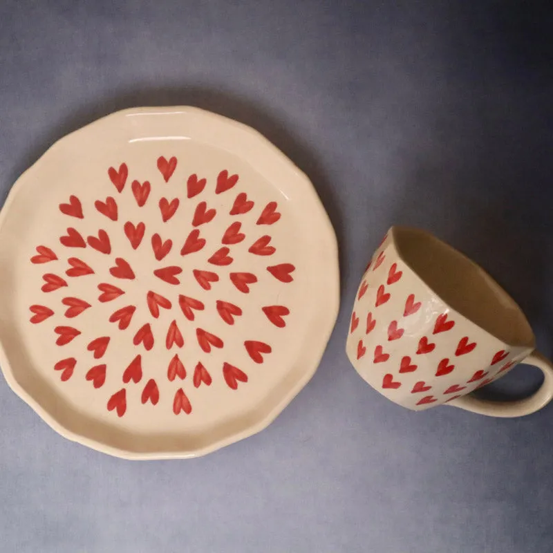 Heart Pulse Cup & Snack Plate - Two Piece Set media 1