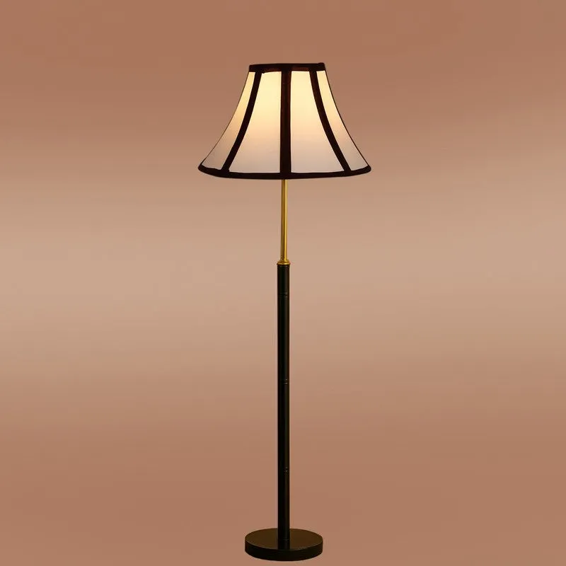 Silver Line Wooden Floor Lamp - White & Black media 6