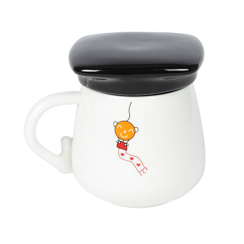 Graduation Cap Quirky Mug With Lid (400 mL) - Black media 4