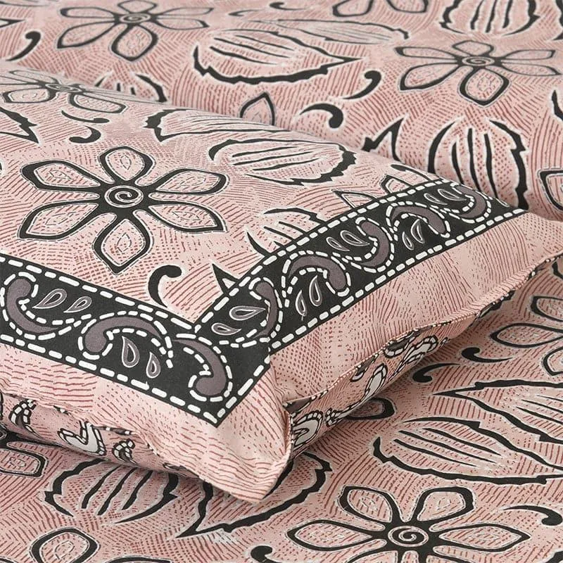 Yuvara Floral Cotton Bedsheet (Pink) - 160 TC media 5