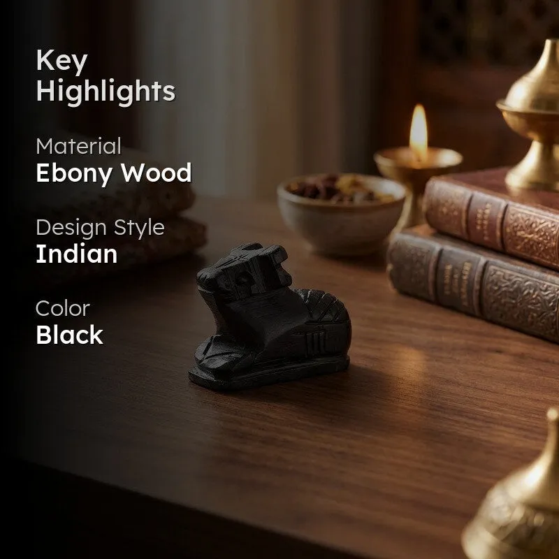 Nandi Ji Divine Ebony Wood Idol media 2
