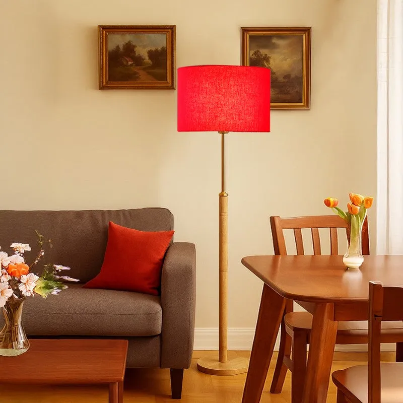 Twilight Wooden Floor Lamp - Red media 1